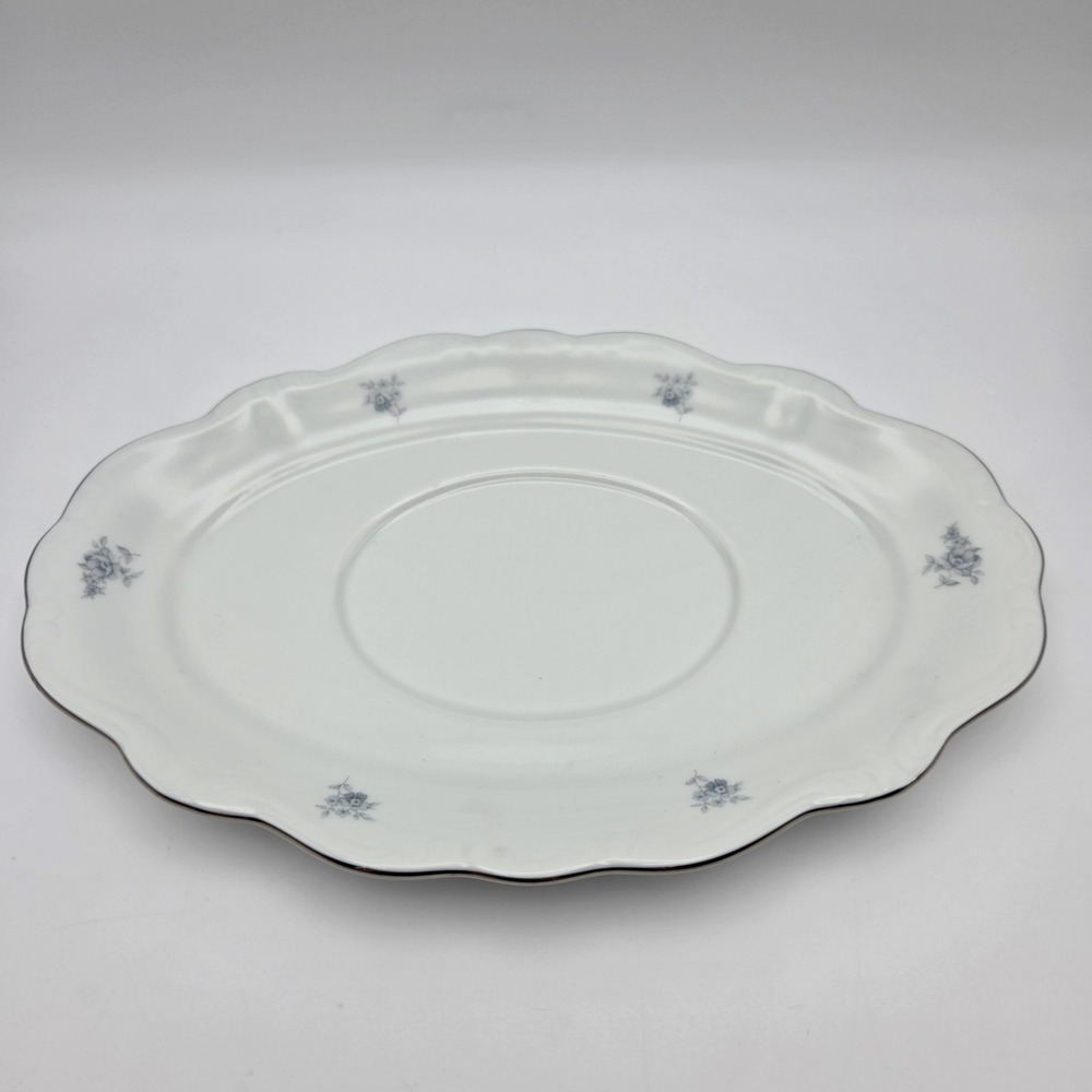 Johann Haviland Blue Garland Gravy Boat & Underplate Bavaria Germany Granny Core - Picture 9 of 13